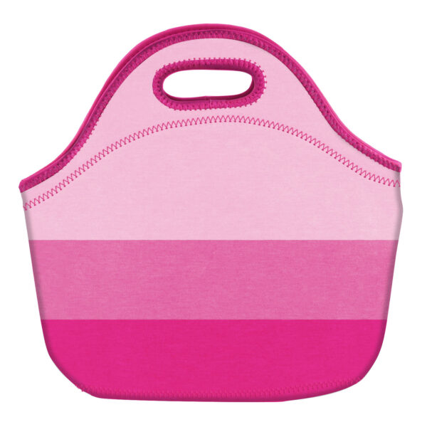 Neoprene Lunch Bag - Pink Stripes SBNLB001