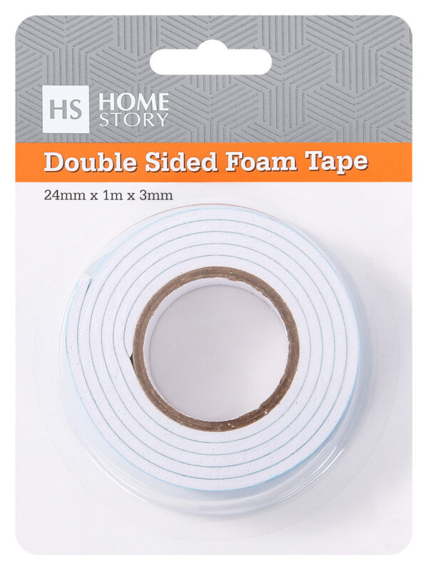 DOUBLE SIDED FOAM TAPE  24mm x 1m x 3mm - HS51013