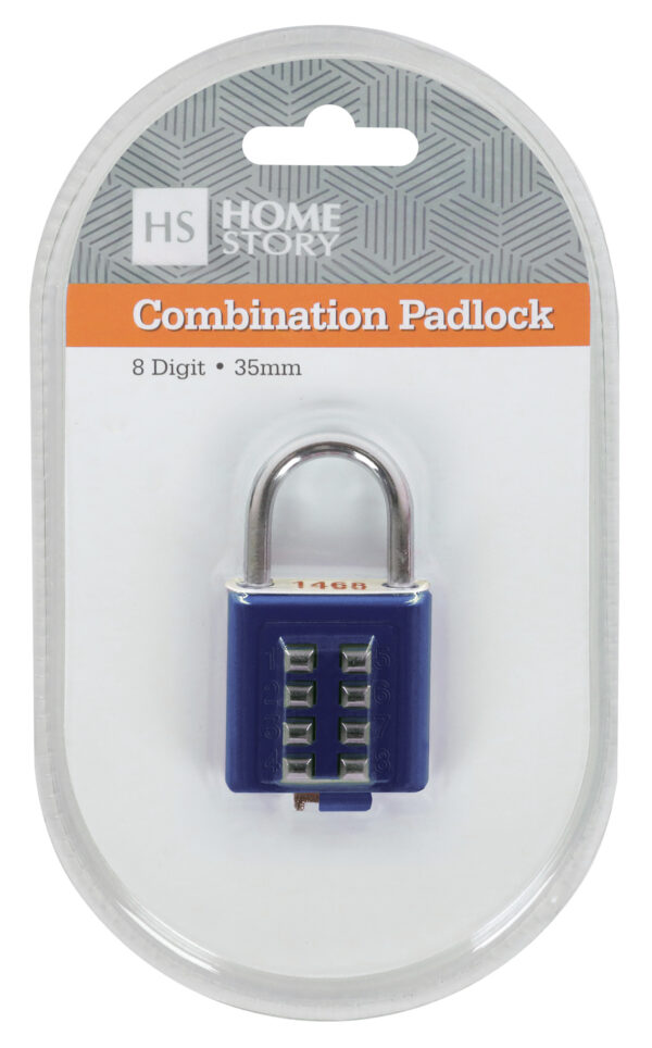 COMBINATION PADLOCK - 35mm - 8 Digit - HS51338