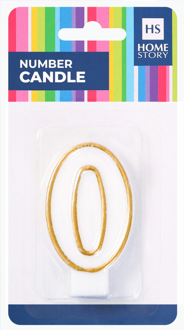 HS Number candle - "0" - Carded - HS54000