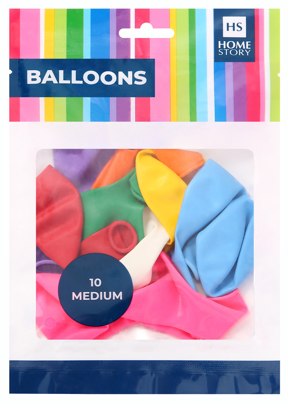 HS Medium Balloons Assorted 10’s HS54914A10 Skybridge Global