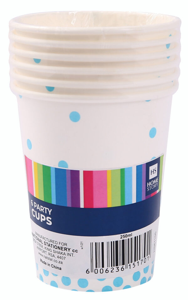 HS - PARTY CUPS 250ml 6's - Boy Theme - HS61105B