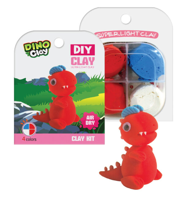HS61217 - HS - DINO SUPER LIGHT CLAY KIT - PDQ - Assorted