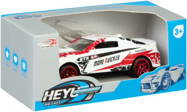 HS61251 - DIE CAST ALLOY -FREE WHEEL RACING CAR - 1:64 - PDQ