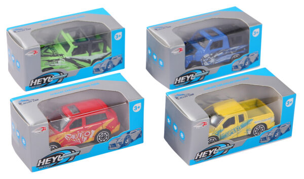 HS61253 - DIE CAST ALLOY-FREE WHEEL JEEPS&TRUCKS-1:64 -PDQ