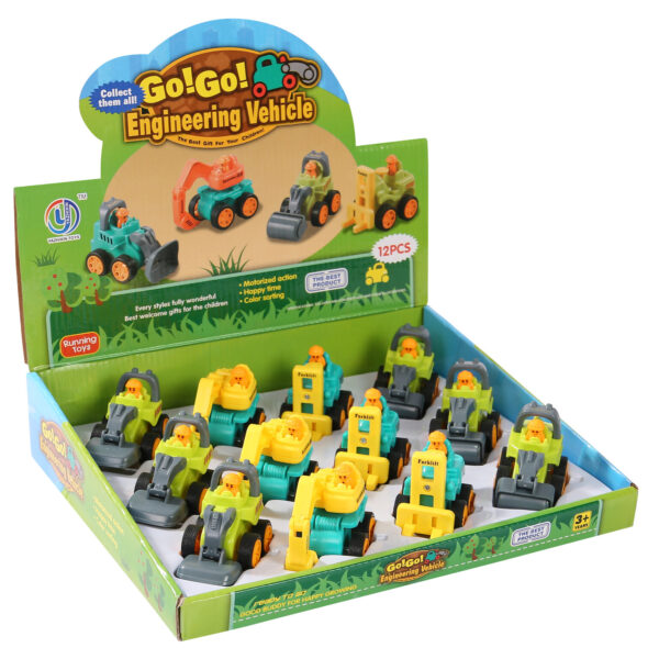 HS61261 - PULL BACK CONSTRUCTION VEHICLE  - 7.5CM - PDQ