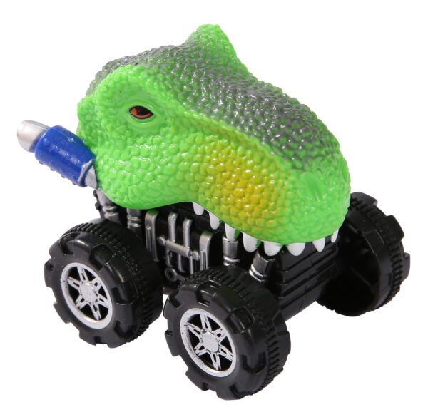 HS61265 - PULL BACK DINO HEAD - PLASTIC - 6CM - PDQ