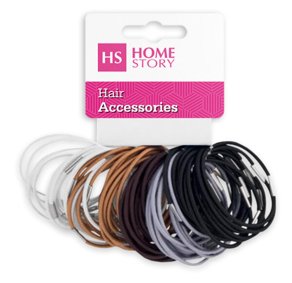Thin Elastic Hair Tie 70pc - HS21003